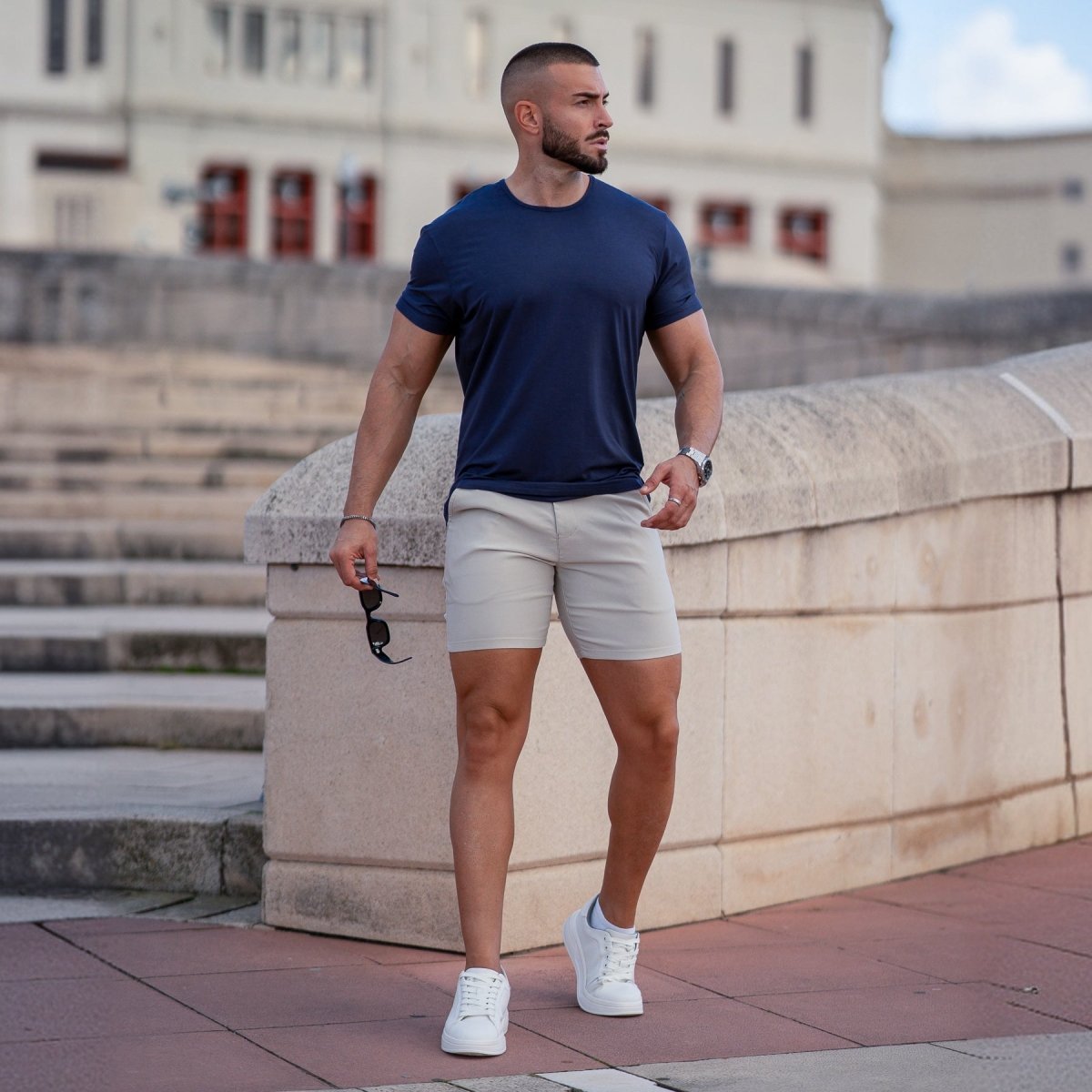 slim fit dress slacks Mens Straight Fit Summer Shorts Stretch Casual Solid Black Grey Flat Front  Dress Short Pants