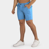 Shorts chino ultra-extensibles 7" - Bleu ciel