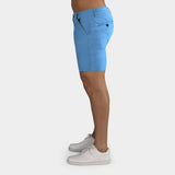 Shorts chino ultra-extensibles 7" - Bleu ciel