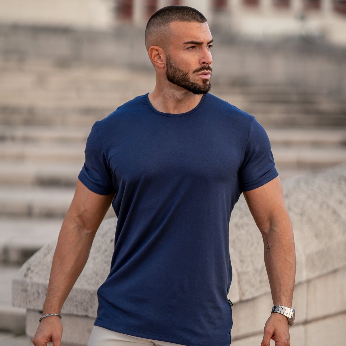Manches Courtes en Coton Bambou pour Hommes T-Shirt Muscle Doux et Confortable col en V Casual Slim Sport Plage t-Shirt Cadeau Femme, 01 Bleu, 3XL Manches Courtes en Coton Bambou pour Hommes T-Shirt Muscle Doux et Confortable col en V Casual Slim Sport Plage t-Shirt Cadeau Femme, 01 Bleu, 3XL