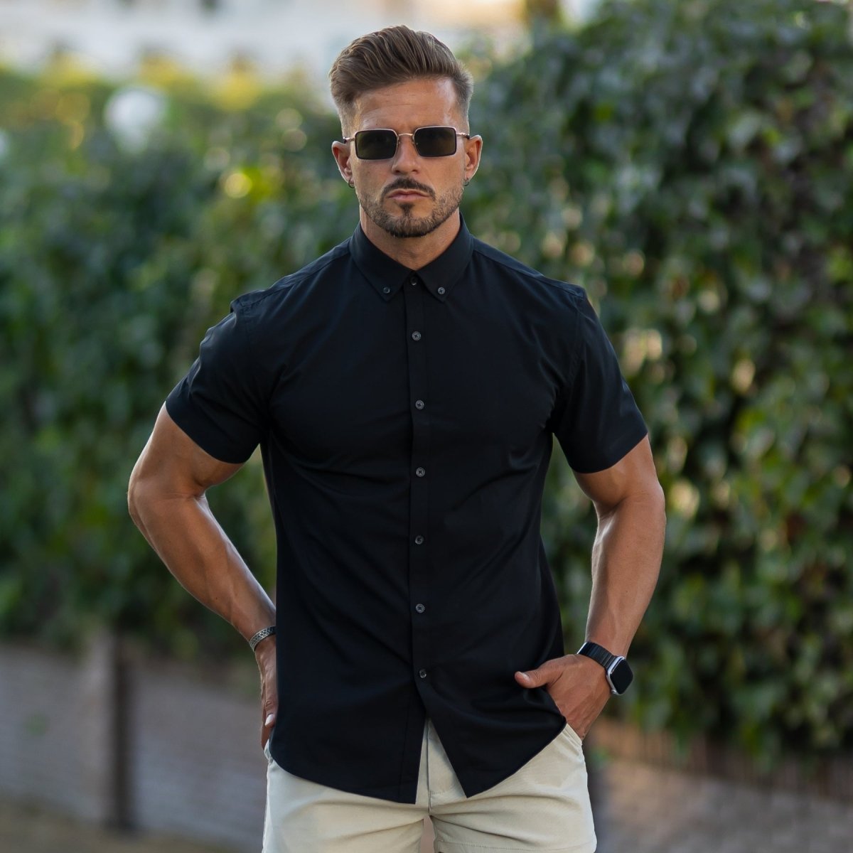 Performance Bamboo Short Sleeve Shirt - Black Performance Bamboo Short Sleeve Shirt - Black