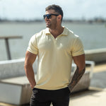 Butter Lemon Polo Shirt Muscle Fit Open Collar