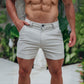 Mens Summer 5' Length Dress Shorts in Cream