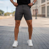 Pantaloncini chino ultra elasticizzati da 7" - Carbone