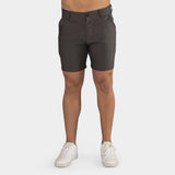 Pantaloncini chino ultra elasticizzati da 7" - Carbone