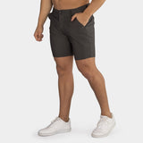 Pantaloncini chino ultra elasticizzati da 7" - Carbone