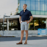 Ultra-stretch 9” chino-shorts - grå