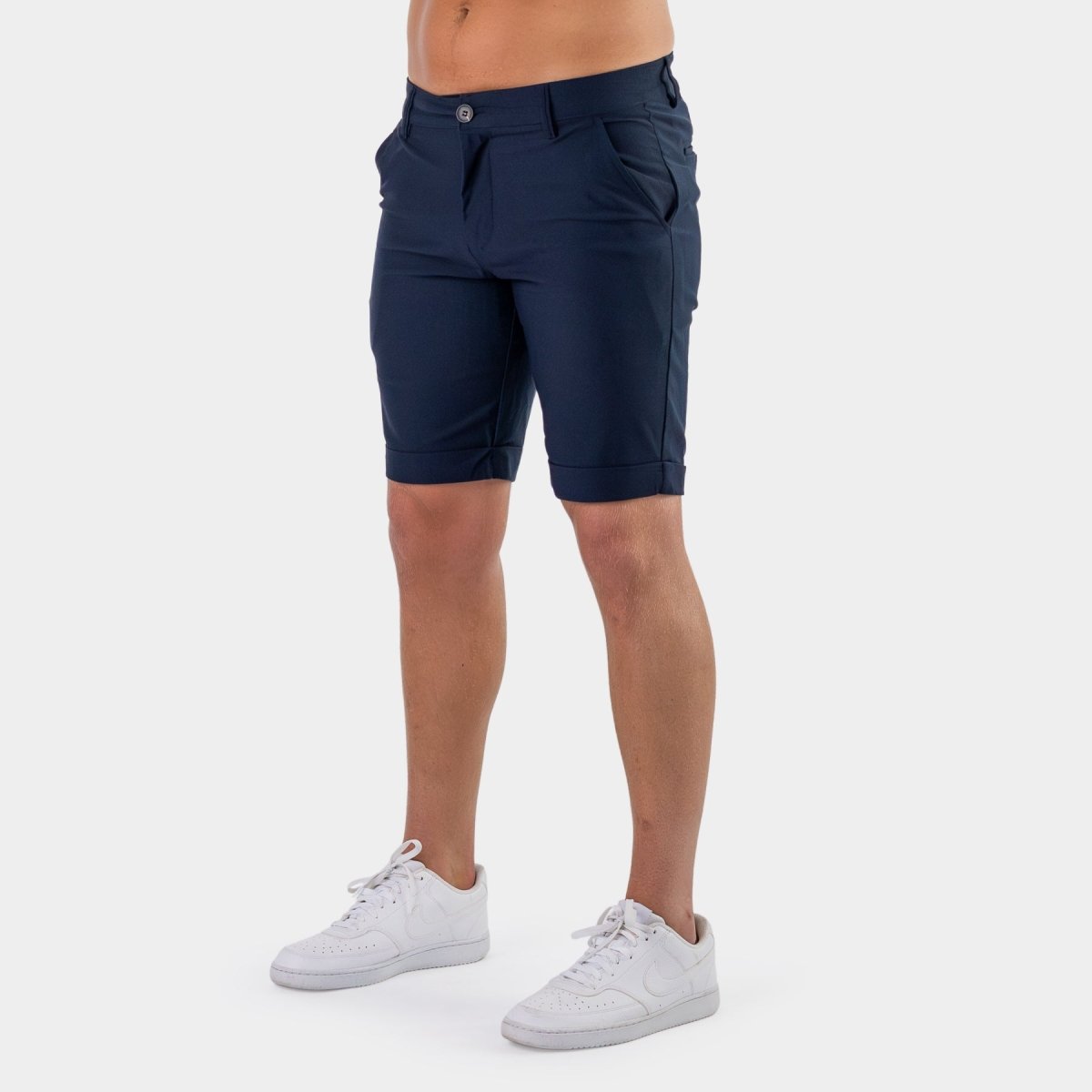 navy blue dress shorts mens Brandini Men's Navy Blue Pleated Dress Shorts Classic Fit Size 36