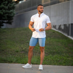 slim fit stretch casual mens shorts