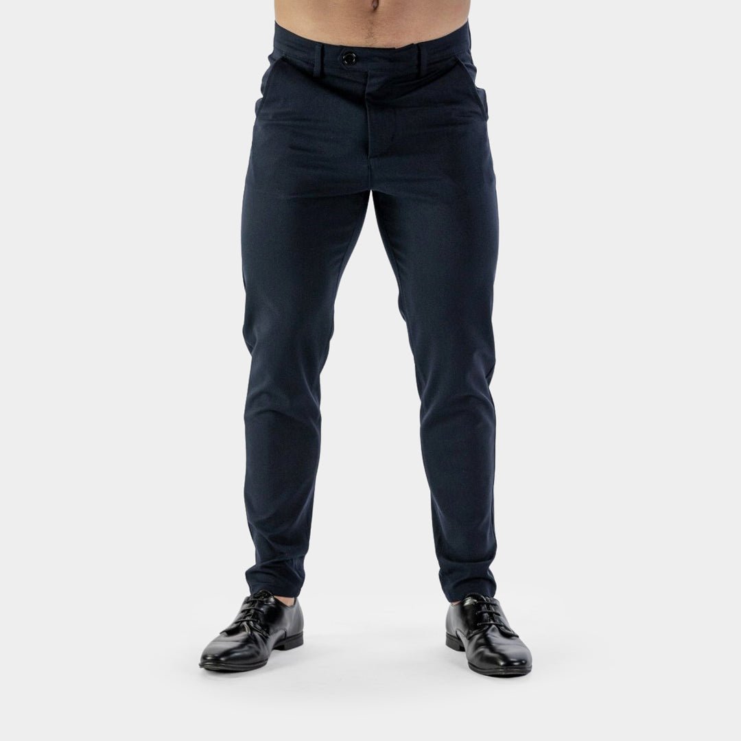 Mens Navy Formal Pants For Muscular Guys