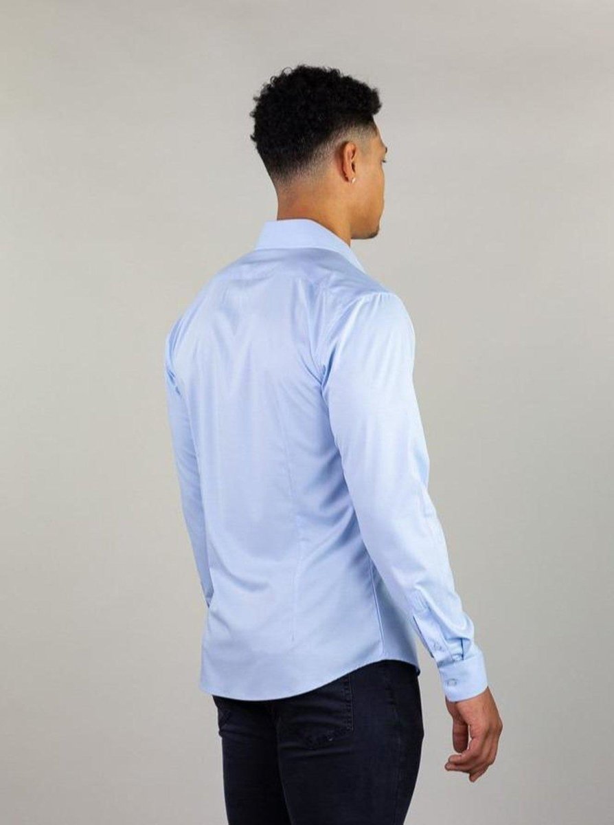Return Sale - Performance Bamboo Dress Shirt - Sky Blue - Kojo Fit
