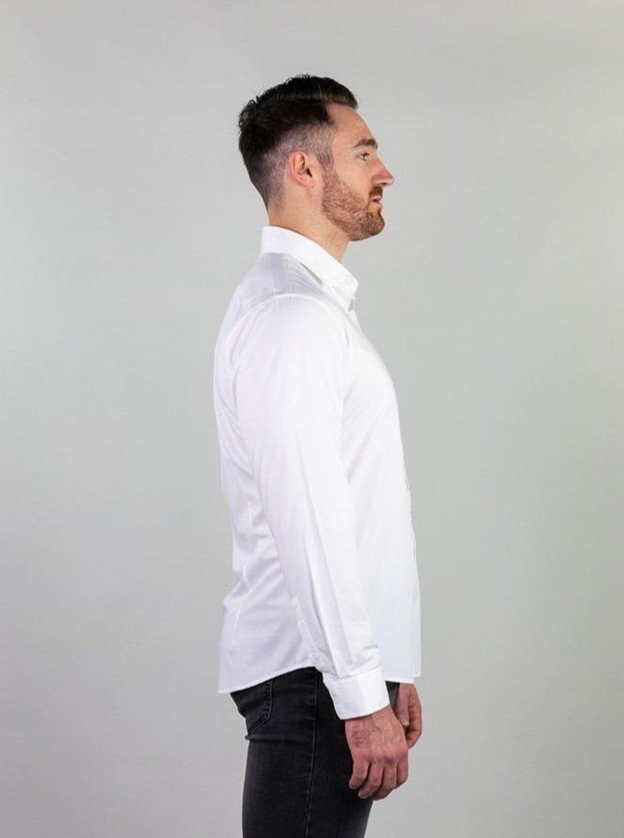 Return Sale - Performance Bamboo Dress Shirt - White - Kojo Fit
