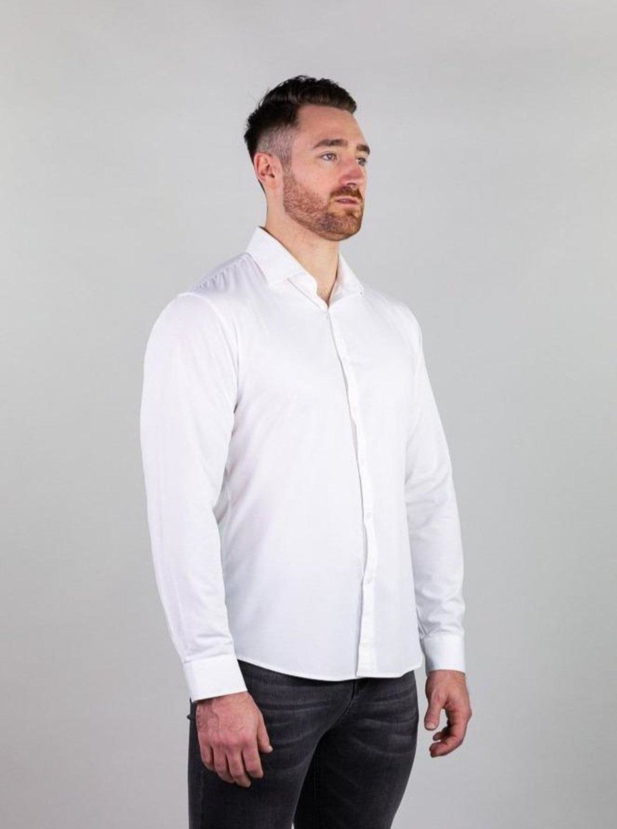 Return Sale - Performance Bamboo Dress Shirt - White - Kojo Fit
