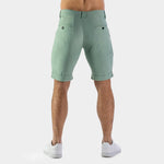 Green Stretch Chino Shorts Mens Slim Fit
