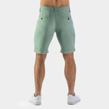 Green Stretch Chino Shorts Mens Slim Fit