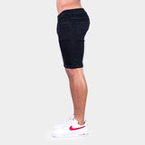 Ultra Stretch Denim Shorts - Black