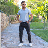 Ultra Stretch Straight Jeans - Ash