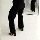 Stretch Waist Womens Black Pants