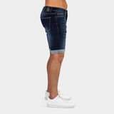 Ultra Stretch Denim Shorts - Midnight Blue Fade