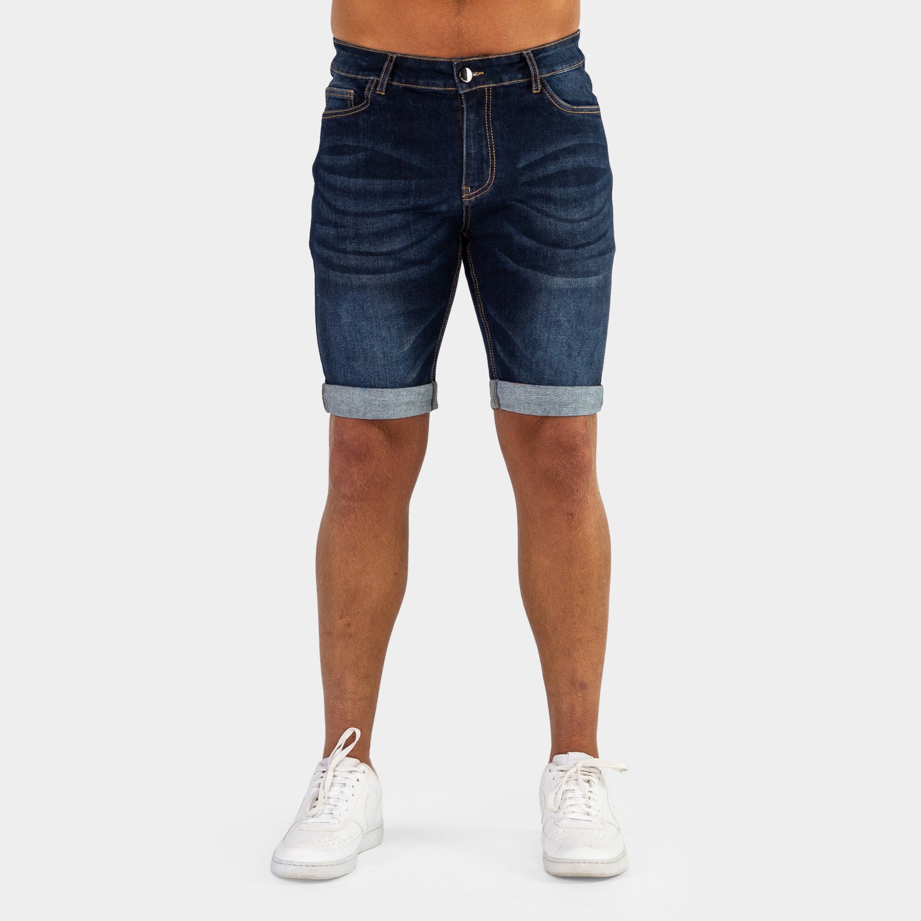 Ultra Stretch Denim Shorts Midnight Blue Fade