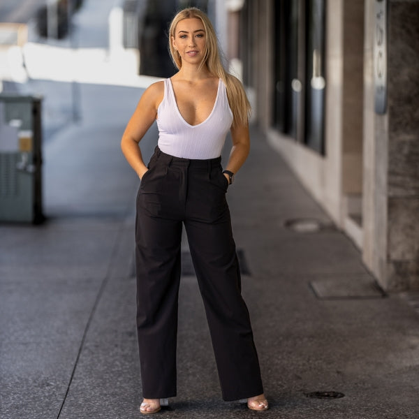 Best Black Stretch Waist Womens Pants Shop Online Australia