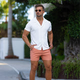 Ultra-stretch 5" chino-shorts - korall