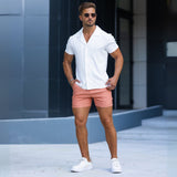 Ultra-stretch 5" chino-shorts - korall