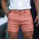 Best tight fitting coral mens dress shorts with shorter 5" inseam length | Kojo Fit