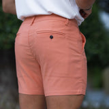 Ultra-stretch 5" chino-shorts - korall