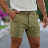 Ultra-stretch 5" chino-shorts - khaki