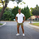 Ultra-stretch 5" chino-shorts - khaki