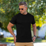 Deluxe Rayon Knit T-Shirt - Black