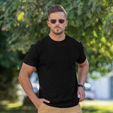 Deluxe Rayon Knit T-Shirt - Black