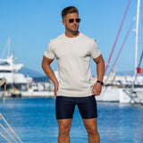 Deluxe Rayon Knit T-Shirt - Stone