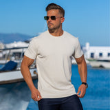 Deluxe Rayon Knit T-Shirt - Stone