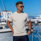 Deluxe Rayon Knit T-Shirt - Stone