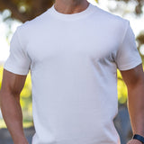 Deluxe Rayon Knit T-Shirt - White