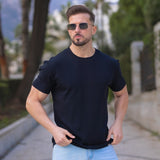 Deluxe Stretch Knit T-Shirt - Black