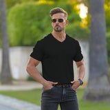 Deluxe Stretch V-Neck T-Shirt - Black