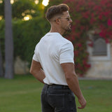 Deluxe Stretch V-Neck T-Shirt - White