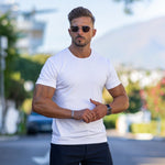 White Breathable Essentials Bamboo Muscle Fit Tee