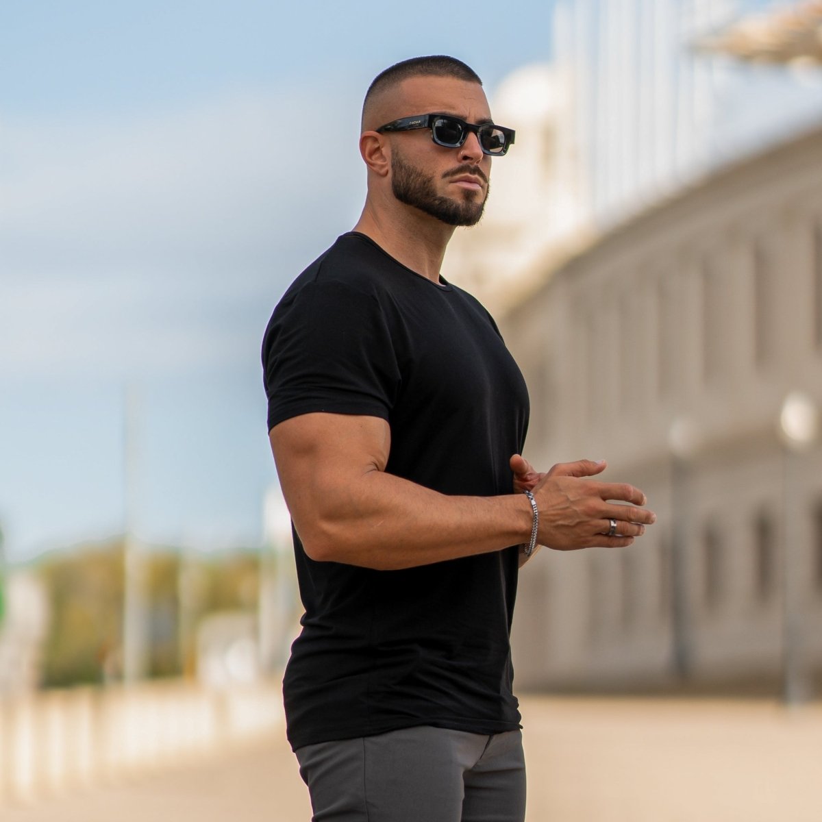 Black Bamboo Workout casual t-shirt essentials style