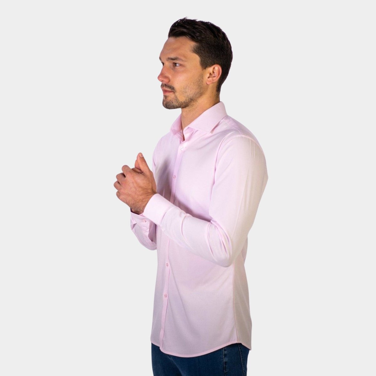Pink Athletic Fit Dress Shirt | Pink Muscle Fit Dress Shirt | Kojo Kojo Fit Pink Athletic Fit Dress Shirt | Pink Muscle Fit Dress Shirt | Kojo Kojo Fit