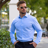 Ytelses Bambusskjorte - Himmelblå