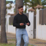 Mens Vintage Light Blue Slim Fit Jeans