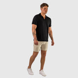 Stretch Knit Polo - Black