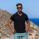 Stretch Knit Polo - Black