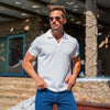 White muscle fit polo t shirt Kojo Fit