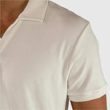 Stretch Knit Polo - White