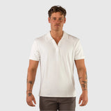 Stretch Knit Polo - White